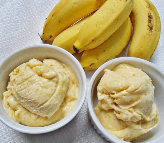 Sorvete de banana vovó palmirinha natural caseiro