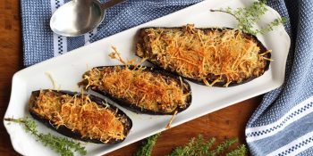 Berinjela gratinada com frango