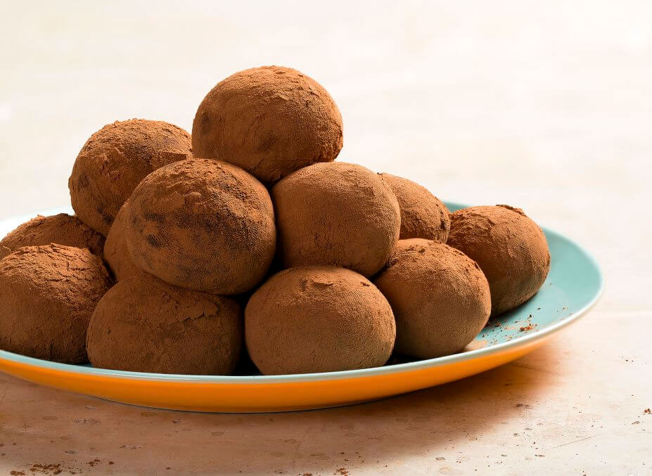 brigadeiro com cacau em pó