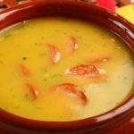 caldo de mandioquinha com calabresa tudo gostoso
