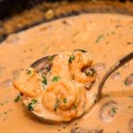 estrogonofe de camarão com champignon