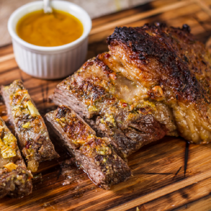 fraldinha assada na mostarda