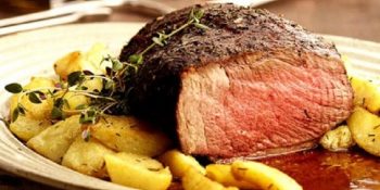 Fraldinha assada no forno com batatas