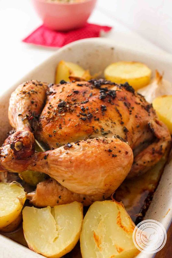 frango simples para o Natal bem temperado