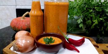Molho caseiro de pimenta no liquidificador
