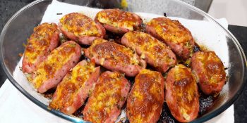 Linguiça de churrasco no forno