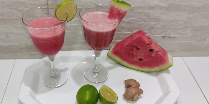 Delicioso detox de melancia amigo da sua saúde e muito barato e fazer