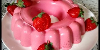 Flan de morango