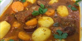 Charque com verduras