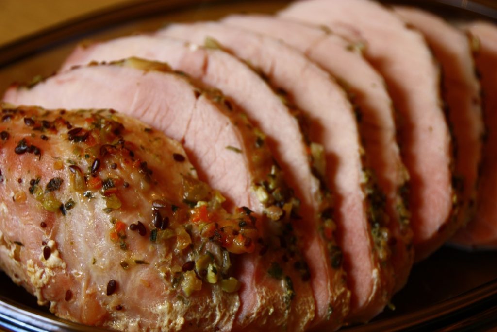 pernil fatiado assado