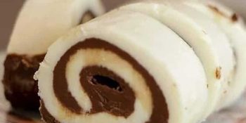 Rocambole de chocolate com leite ninho