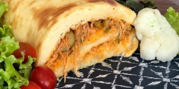 Rocambole de frango com batata