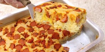 Bolo salgado de salsicha