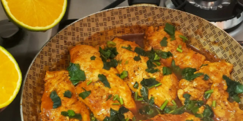 Peito de frango com laranja