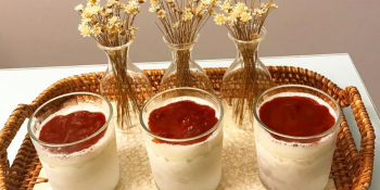 Sorvete de queijo com goiabada