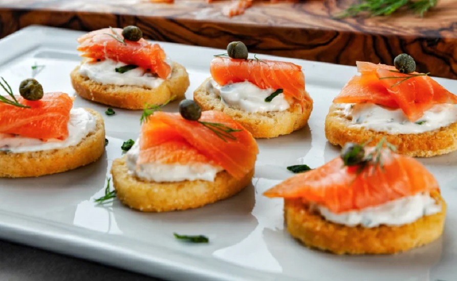 canapés de salmão