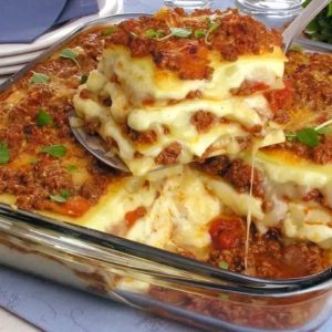 lasanha de carne com requeijão
