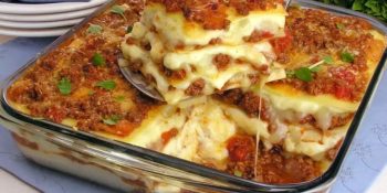 Lasanha de carne com requeijão
