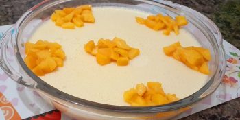 Mousse de pêssego para o Natal