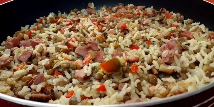 Receita de arroz com lentilha para testar hoje e querer servir nas festas com família