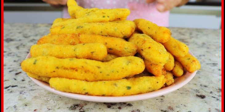 Esse palito de batata na airfryer fica bem sequinho e é sempre a sensação entre os petiscos