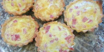Quiche de queijo e presunto