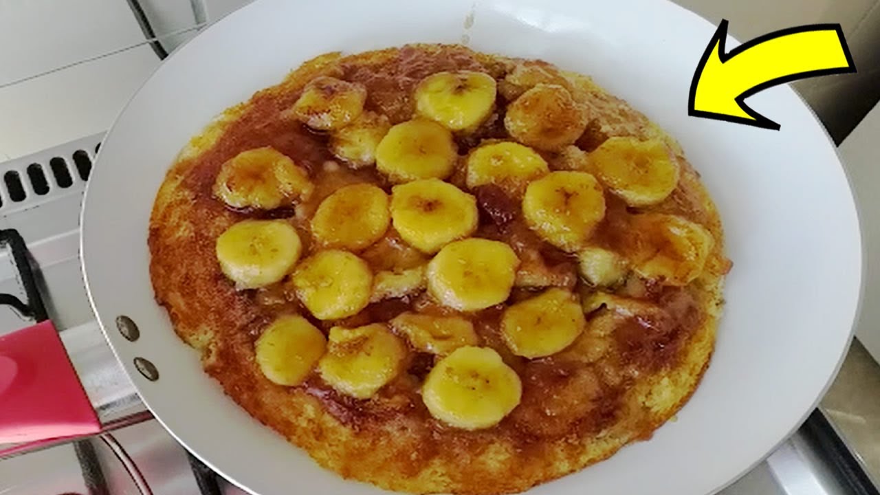 Como fazer bolo de banana de frigideira?