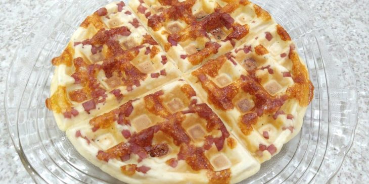 Waffle salgado bem simples de fazer e diferentão para servir