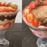 Esse bolo na taça de Natal é a coisa mais linda para servir na ceia