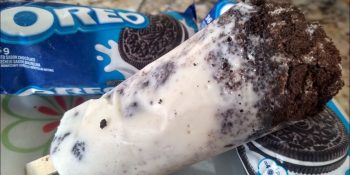 Picolé de oreo com leite ninho