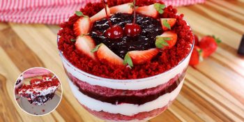 Bolo red velvet na taça