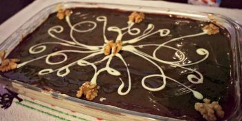 Pavê de nozes com biscoito maizena