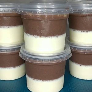 Mousse de leite ninho com chocolate para você servir na virada do ano