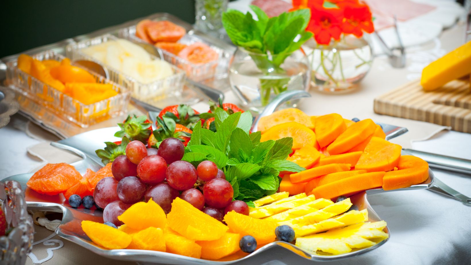 mesa de frutas de Natal