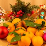 mesa de frutas de Natal