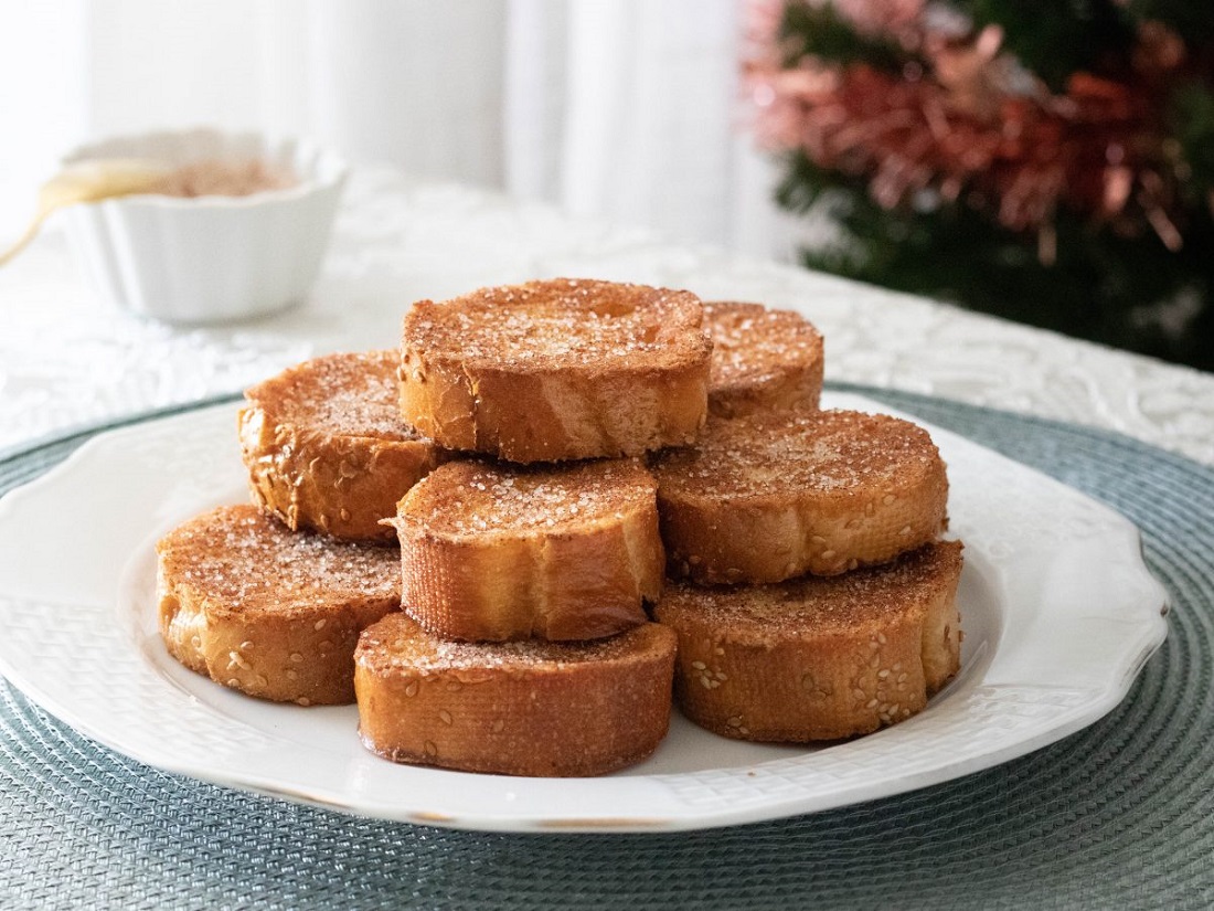 rabanada de pão de forma