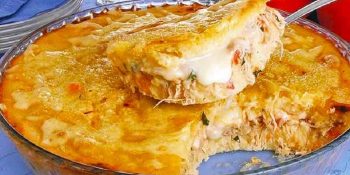 Torta de bacalhau com requeijão