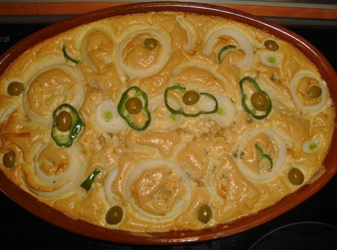 torta de repolho com bacalhau