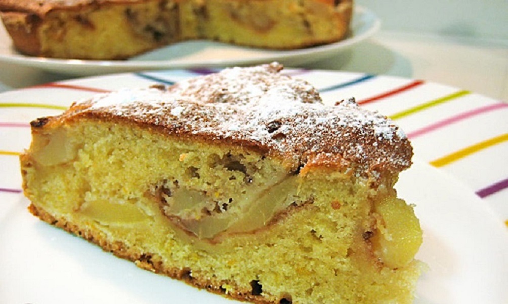 Bolo de maçã de frigideira