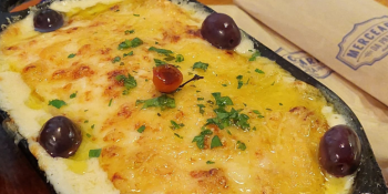 Lasanha de bacalhau com palmito