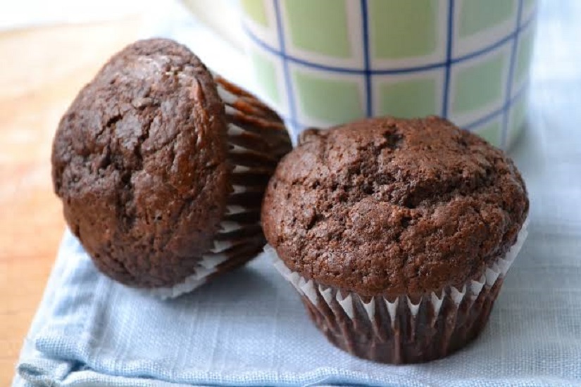 Muffin de cacau com aveia