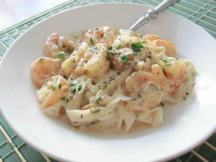 Penne ao molho de camarão