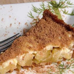 Torta de maçã com aveia e canela