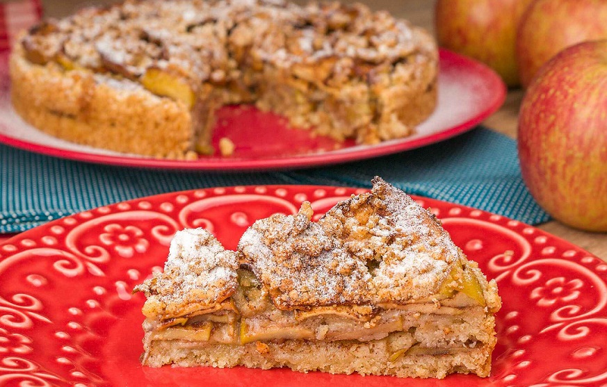 Torta de maçã com canela 