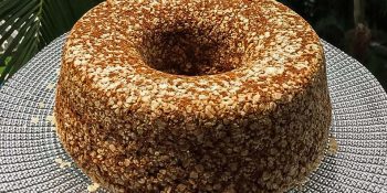 Bolo de banana com aveia no micro-ondas