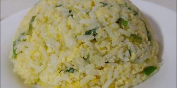 Arroz com ovo mexido