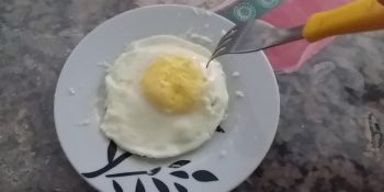 Ovo frito no micro-ondas