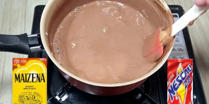 Mingau de chocolate do jeitinho que nossos avós faziam em casa