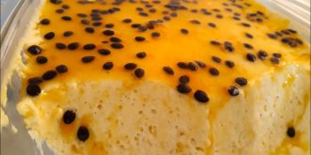 Mousse de maracujá com gelatina incolor