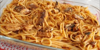 Macarronada com sardinha